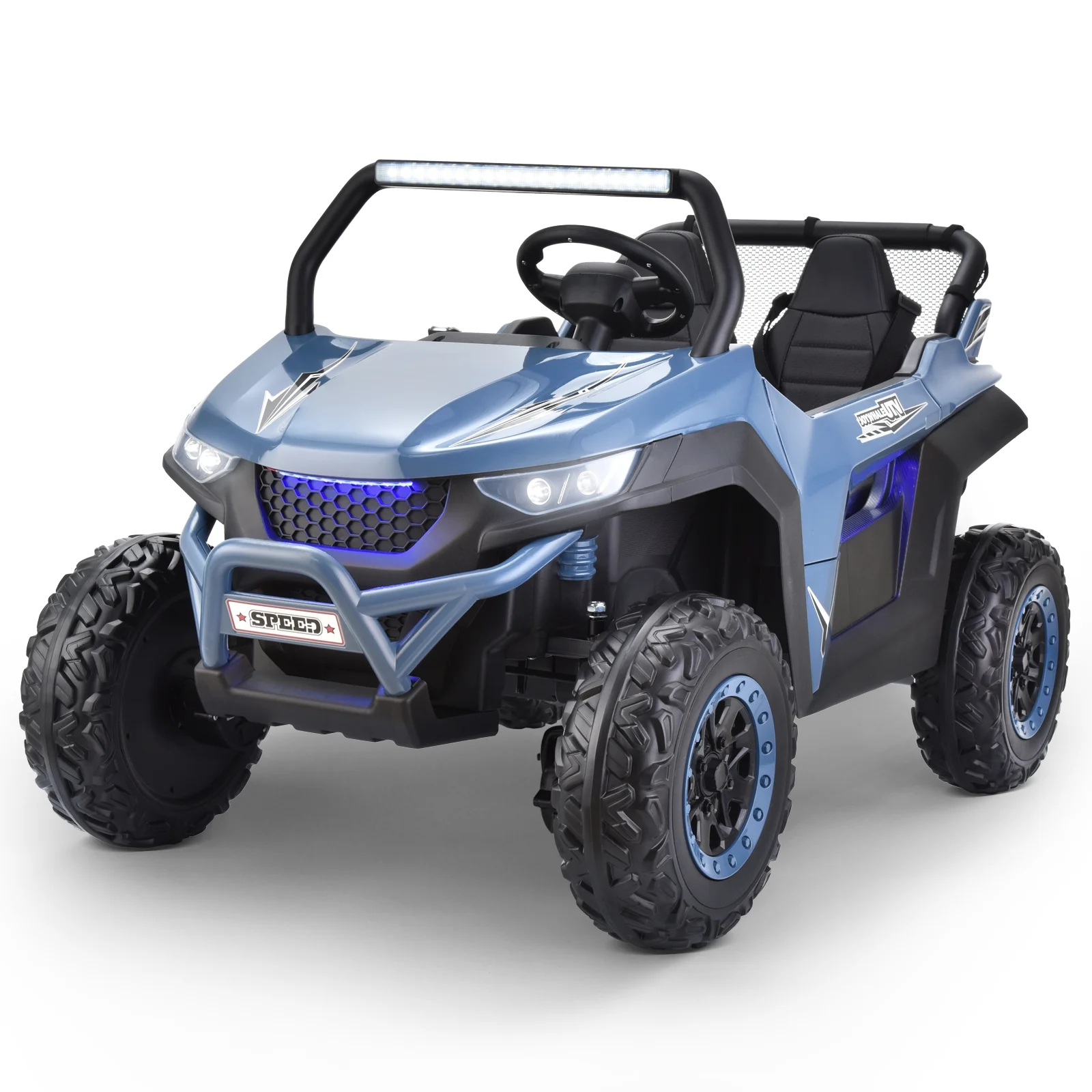 Joywhale 24V 2 Seater Kids Ride on UTV Car Powerful Electric Vehicle, with Big Battery, 4x75W Strong Motor, Remote Control, Suspension & EVA Wheels