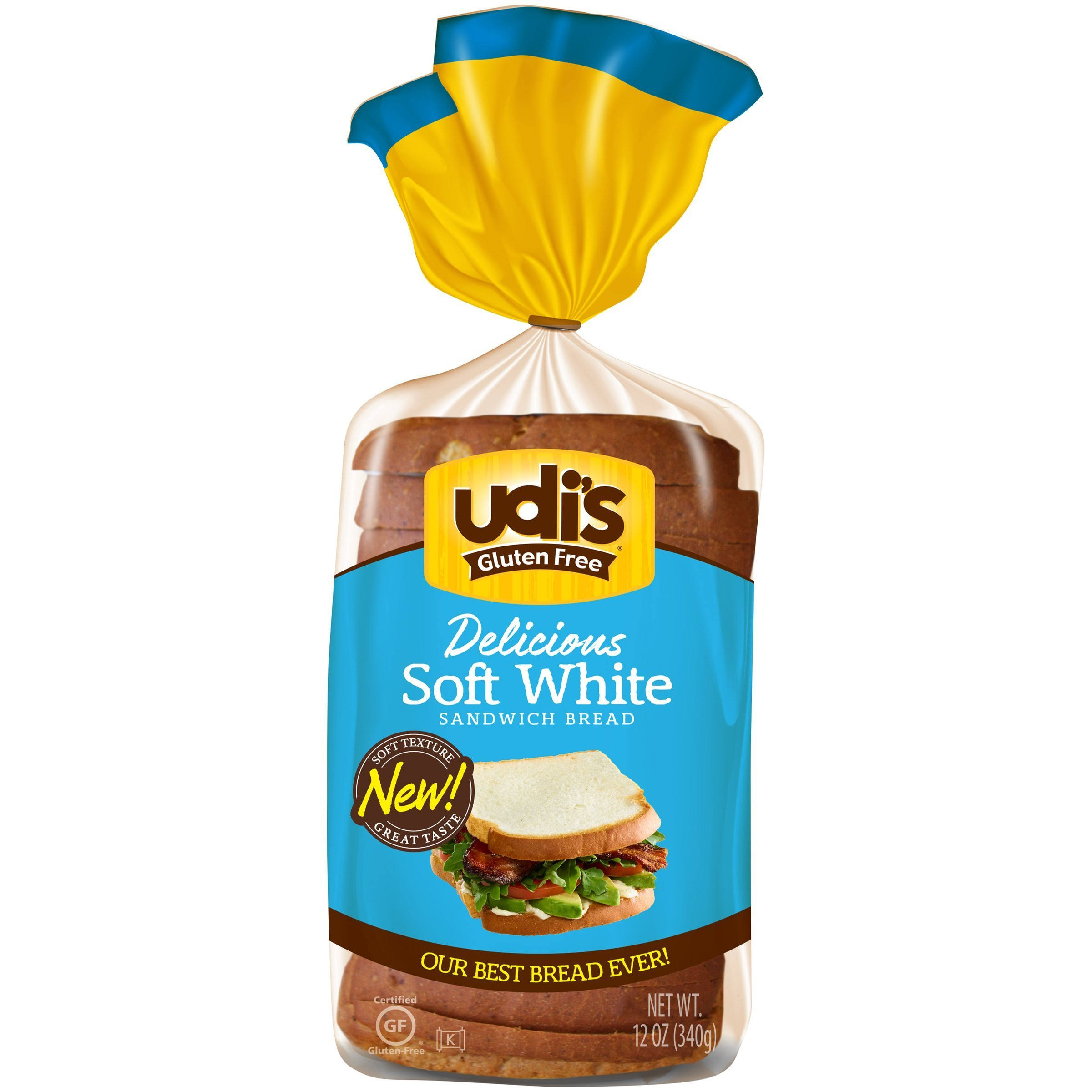 Udi's Gluten Free White Sandwich Bread (1 CASE)