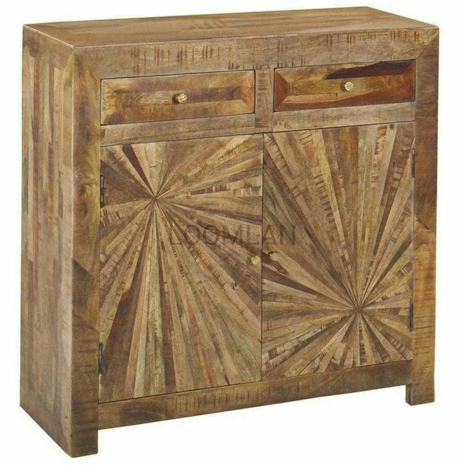 40 Reclaimed Wood Accent Cabinet with 2 Drawers and 2 Doors