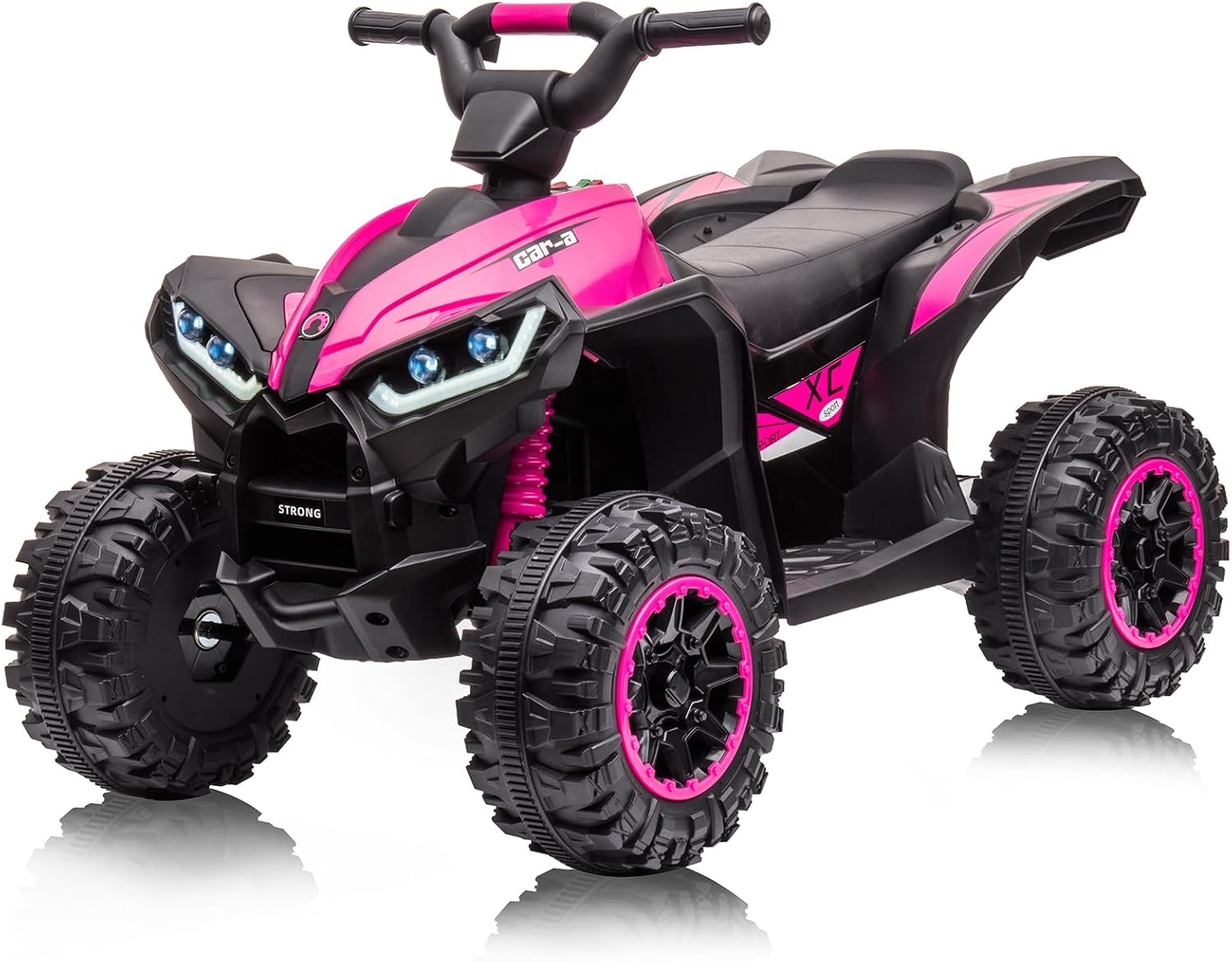 Four Wheeler for Kids, Electirc Toddler 4 Wheeler for Kids 3-8, Ride on ATV 12v Battery Bowered, Kids Quad with LED Lights, Music, High Low Speed