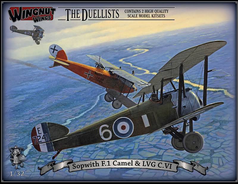 Wingnut Wings Wingnut Wings32803 1/32 Scale Sopwith F.1 Camel and LVG C Model Kitsets, Multi Color