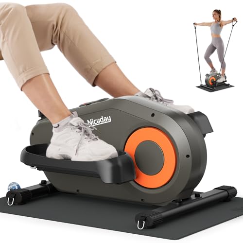 Niceday Under Desk Elliptical, Manual Quiet Elliptical, Foot Pedal Exerciser, Mini Elliptical Machines for Home Use