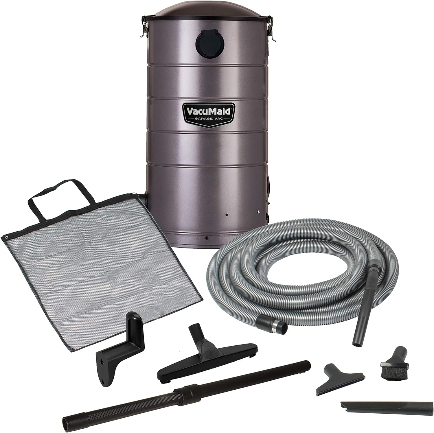 VacuMaid GV30 Wall Mounted Garage Vacuum with 30 ft Hose and Tools - Smart Home Appliances