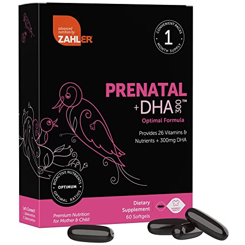 Zahler Prenatal Vitamin with DHA & Folate - DHA Supplements & Prenatal Multivitamin for Mother and Child