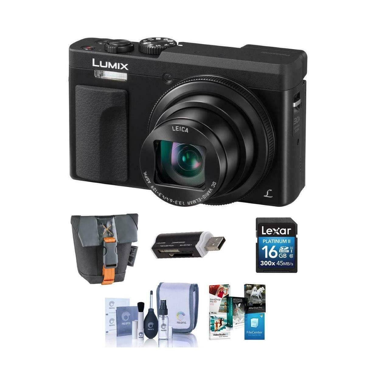 Panasonic Lumix Dc-zs70 Digital Point u0026 Shoot Camera, Black - Bundle with Camera