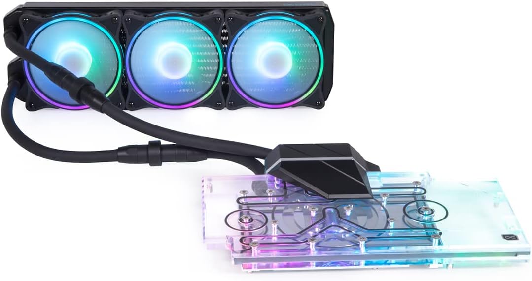 Alphacool Eiswolf 2 AIO GPU Cooler RTX 3080/3090 ROG Strix with GPU Backplate, 360mm Radiator, Digital RGB