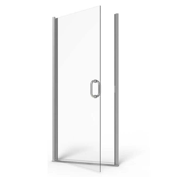 36" L x 76" H Semi-Frameless Swing Shower Door