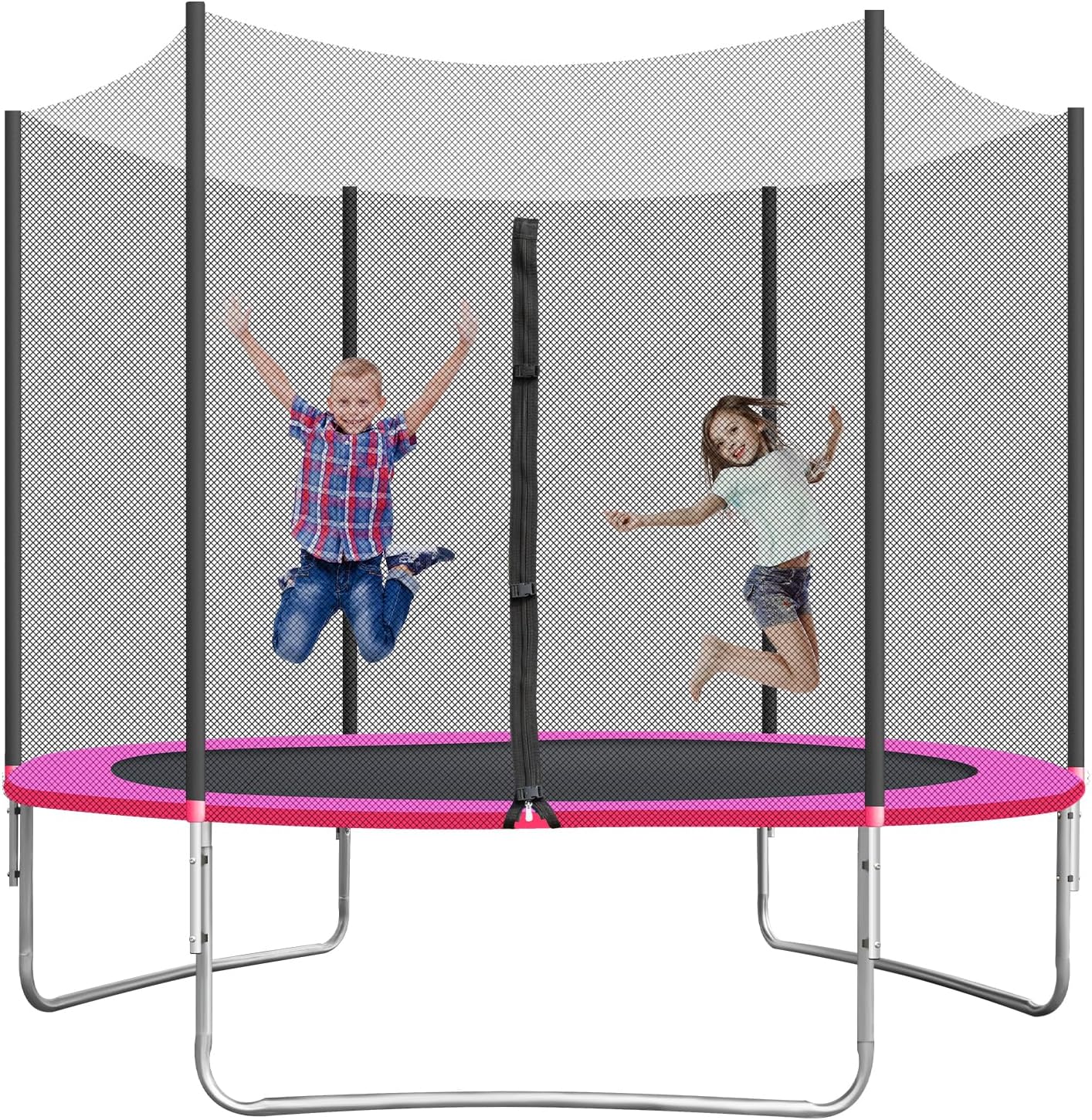 PayLessHere Trampoline 8FT 10FT 12FT 14FT Trampoline with Enclosure ASTM Approved-Combo Bounce Exercise Trampoline PVC Spring Cover Padding for Kids