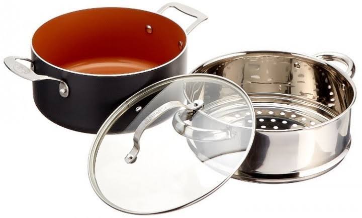 Gotham Steel 10 Piece Nonstick Frying Pan and Cookware Set Graphite