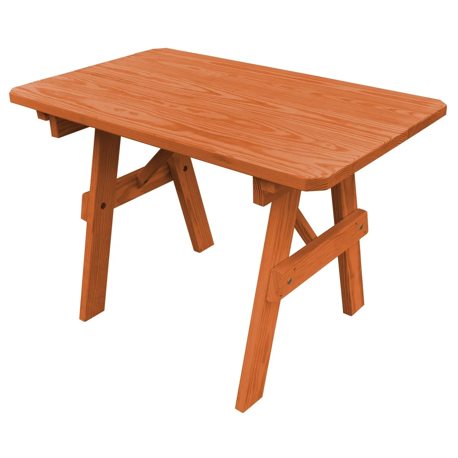 Kunkle Holdings, LLC Pine 5' Traditional Picnic Table Redwood Stain