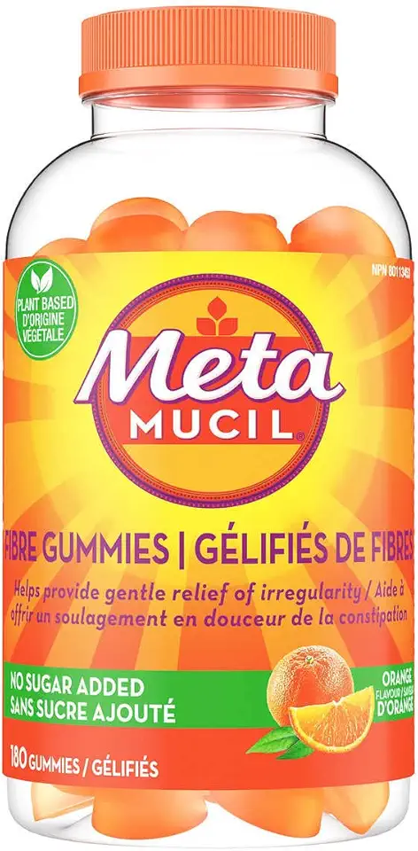 Metamucil Fibre Gummies Plant Based & No Sugar Added, Help Provide Gentle Relief of Irregularity - 180 Gummies - Kansas Nuitrition - HNZSDS
