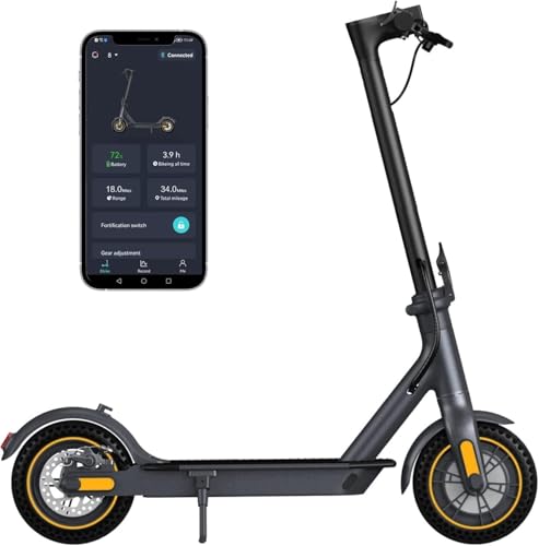 Electric Scooter 10" Solid Tires 600W Peak Motor Up to 20Miles Range and 19Mph Speed for Adults