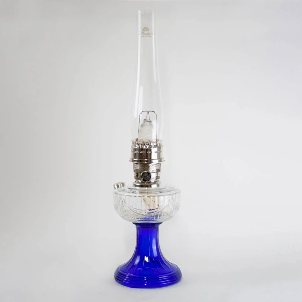 Aladdin Lincoln Drape Oil Lamp - Traditional Classic Indoor Oil or Kerosene Fuel Lamp, Bright White Light, Glass with Nickel Trim