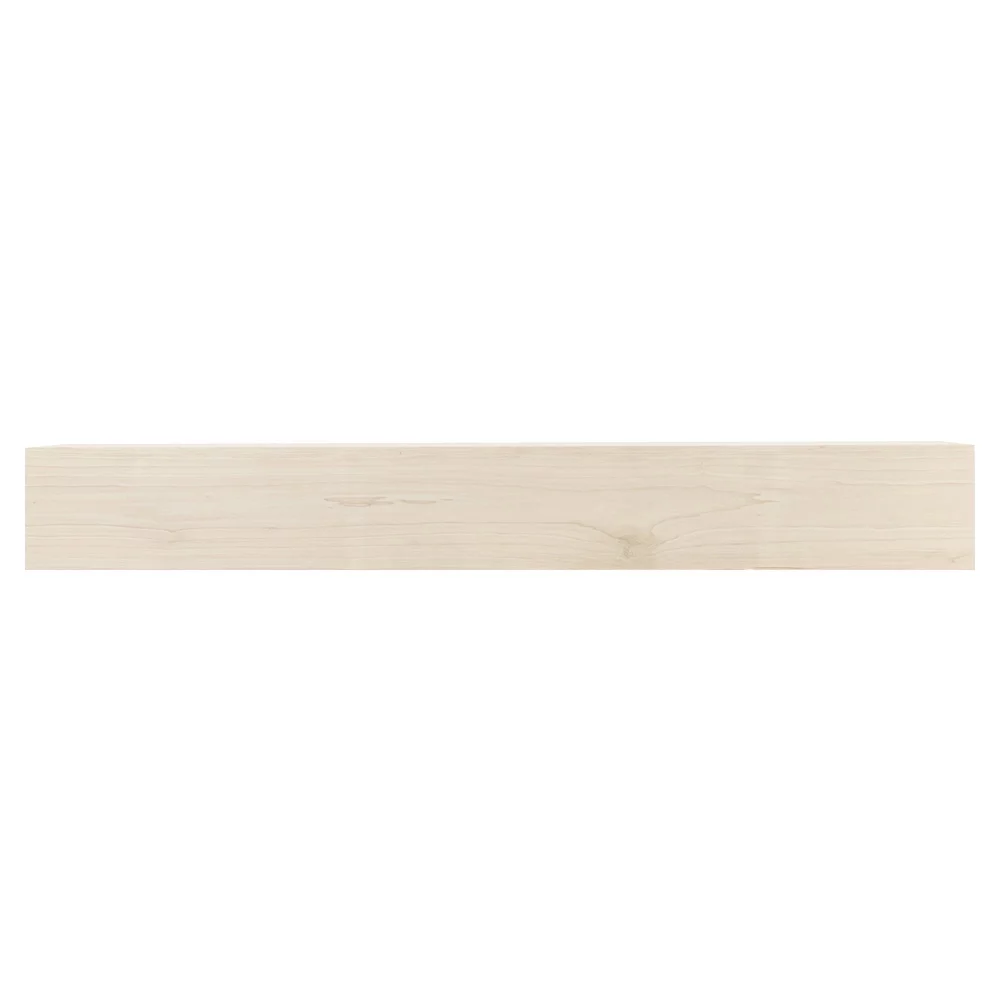Modern Ember Boone 48 inch Floating Wood Fireplace Mantel Shelf - Unfinished