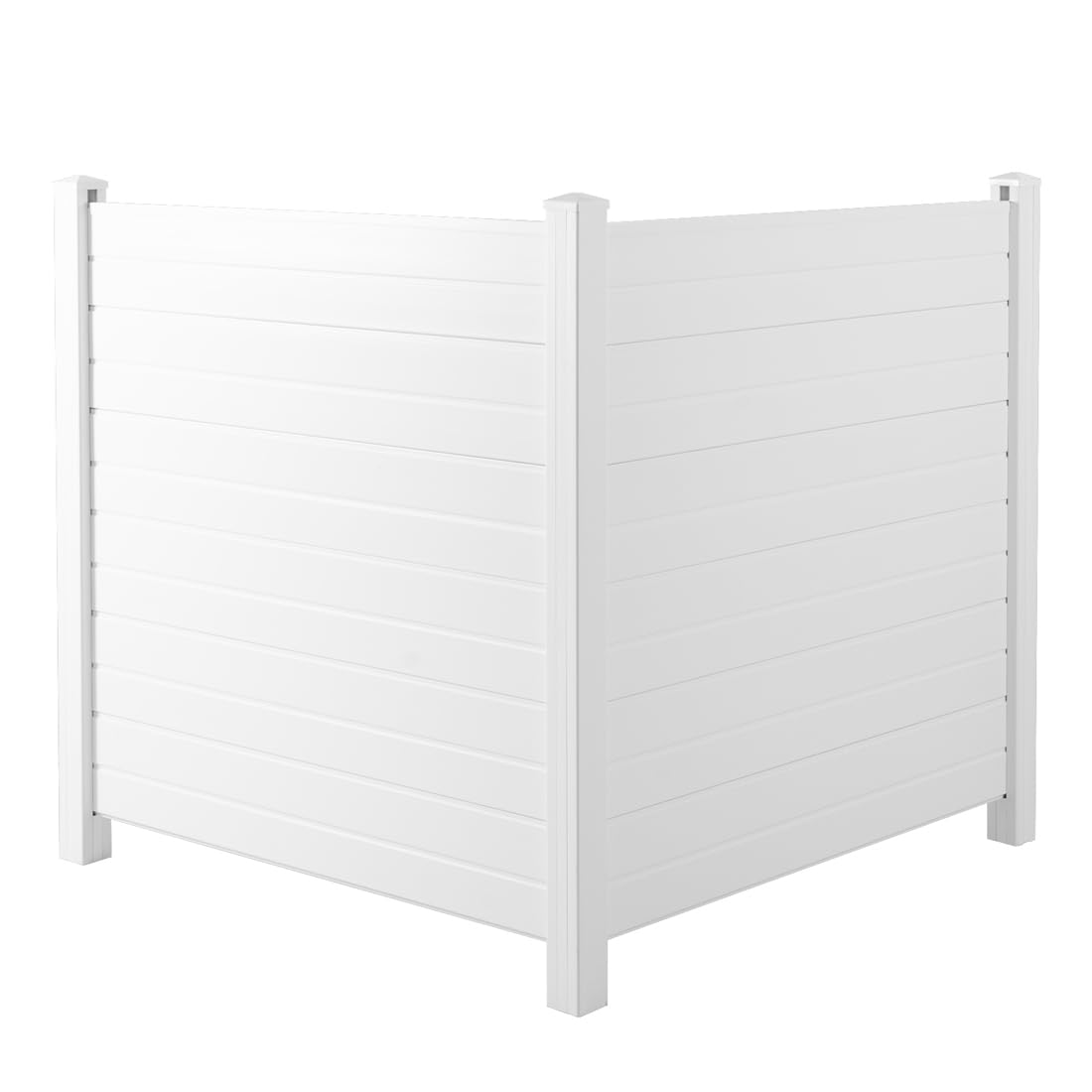 50 "W x 50 "H Fence Screen Kit, Vinyl Enclosure Outdoor with Metal Stake, Privacy Screen Panels, Perfect to Conceal Air Conditioners Trash Bins