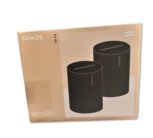 Sonos Era 100-2 Pack Bundle Set - Wireless Voice-Controlled Alexa Enabled Smart Speaker - Black, B2E10US1BKHB - Radiant Selections