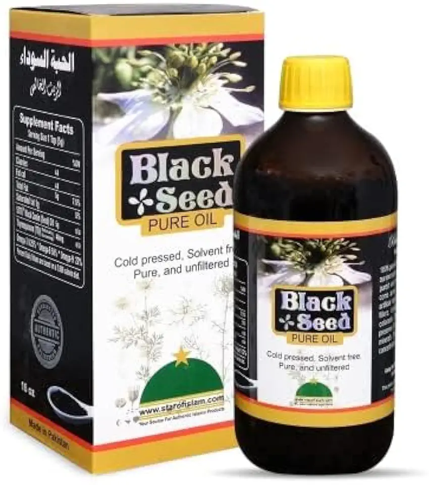 100% Cold Pressed Black Seed Oil 16oz | Nigella Sativa Supports in Digestion and Overall Well Being |Non GMO Black Cumin Seed Oil