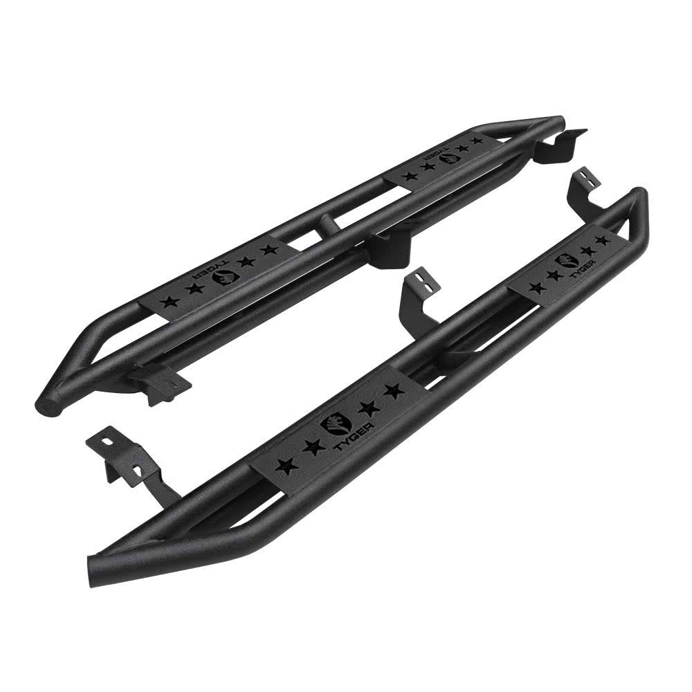Tyger Auto TG-AM2T20188 Star Armor Kit for 2005-2019 Toyota Tacoma Access Cab | Textured Black | Side Step Rails | Nerf Bars | Running Boards
