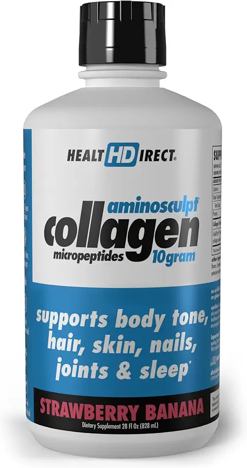 HEALTH DIRECT – AminoSculpt Liquid Collagen Micropeptides – 28 FL Oz – 28 Servings – 10 Grams of Premium Medical-Grade Liquid Collagen for Women –