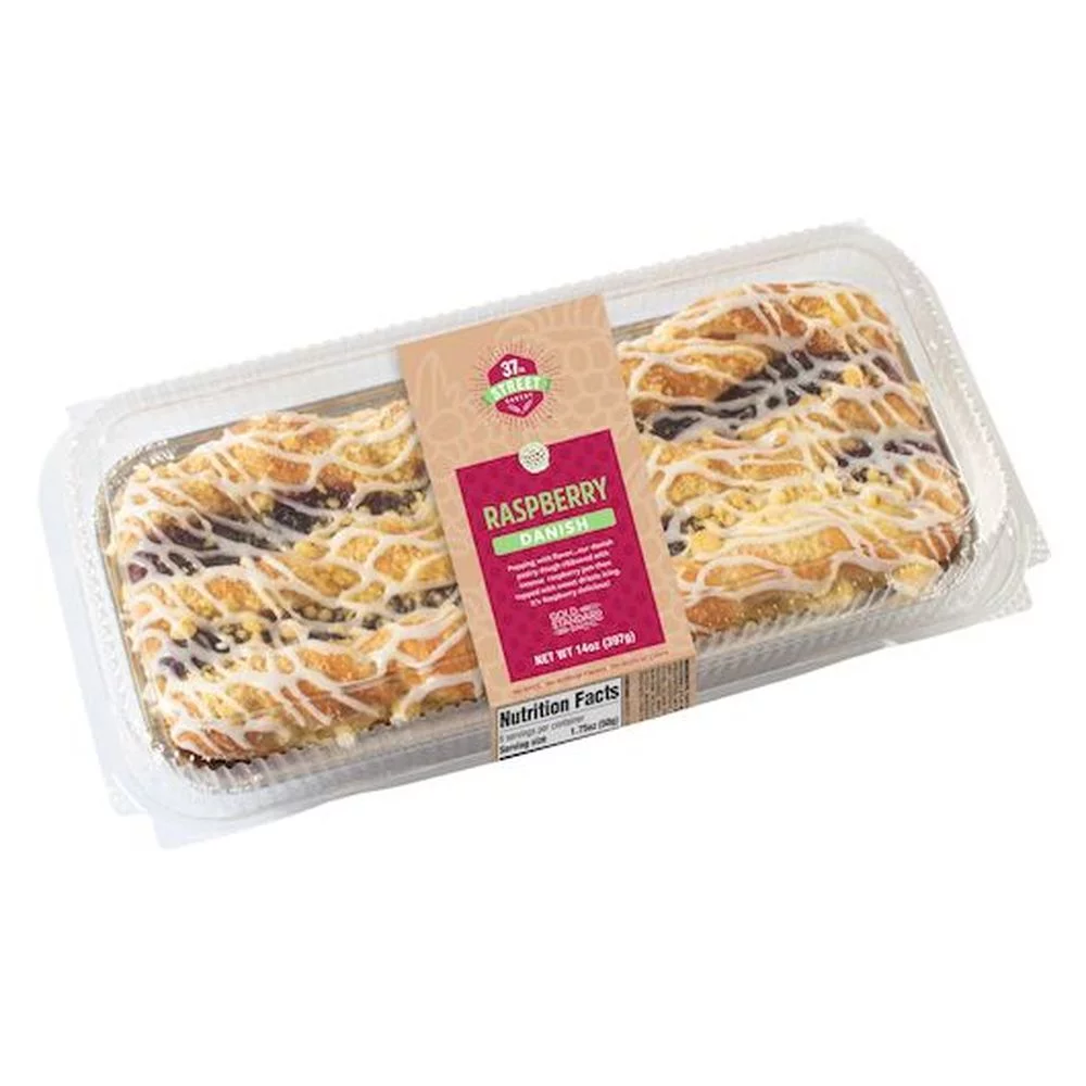 37 Th Street Bakery Raspberry Danish, 14 Ounce -- 12 per case