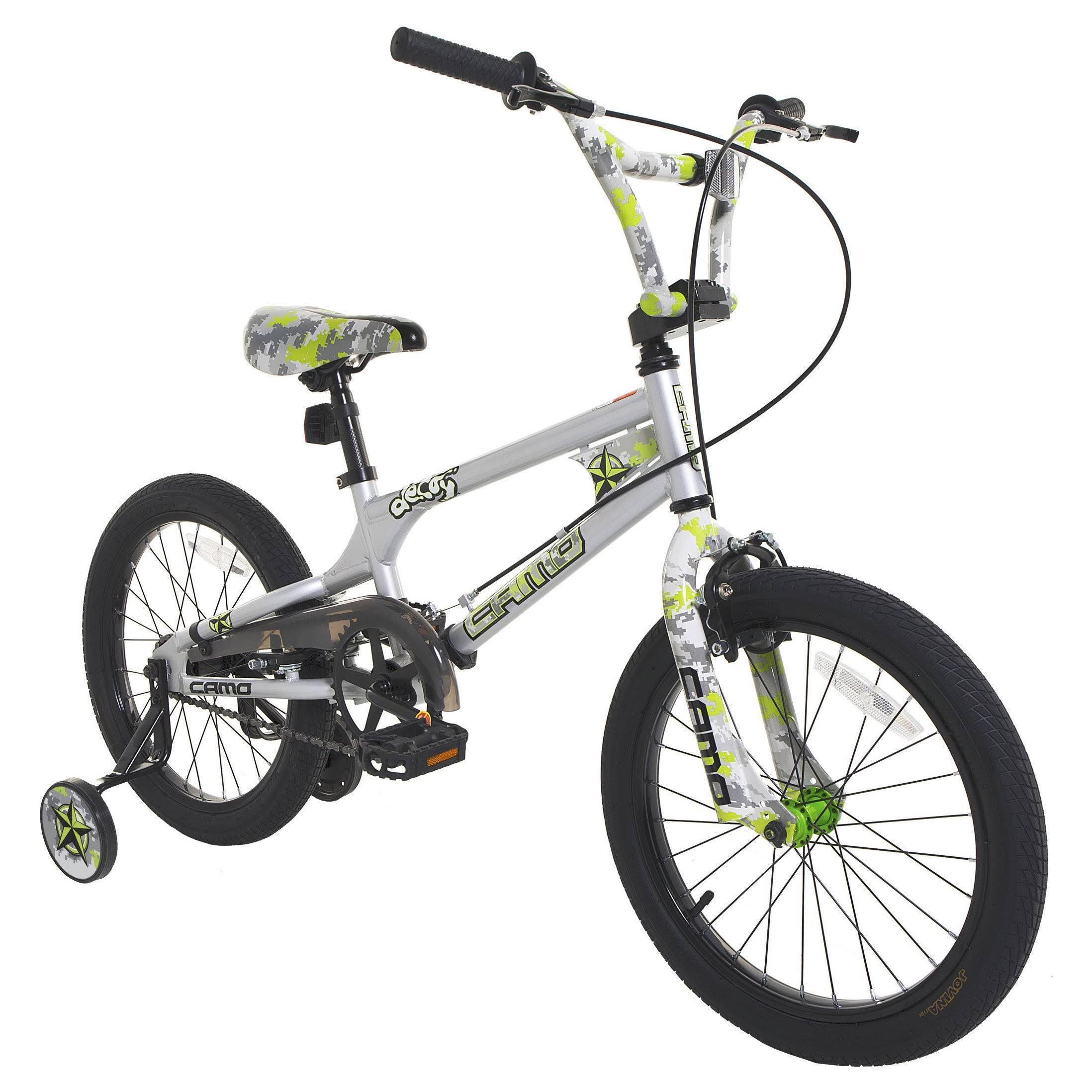 Dynacraft 8093-35TJ Decoy Boys Camo Bike, 18-Inch, Silver/Green