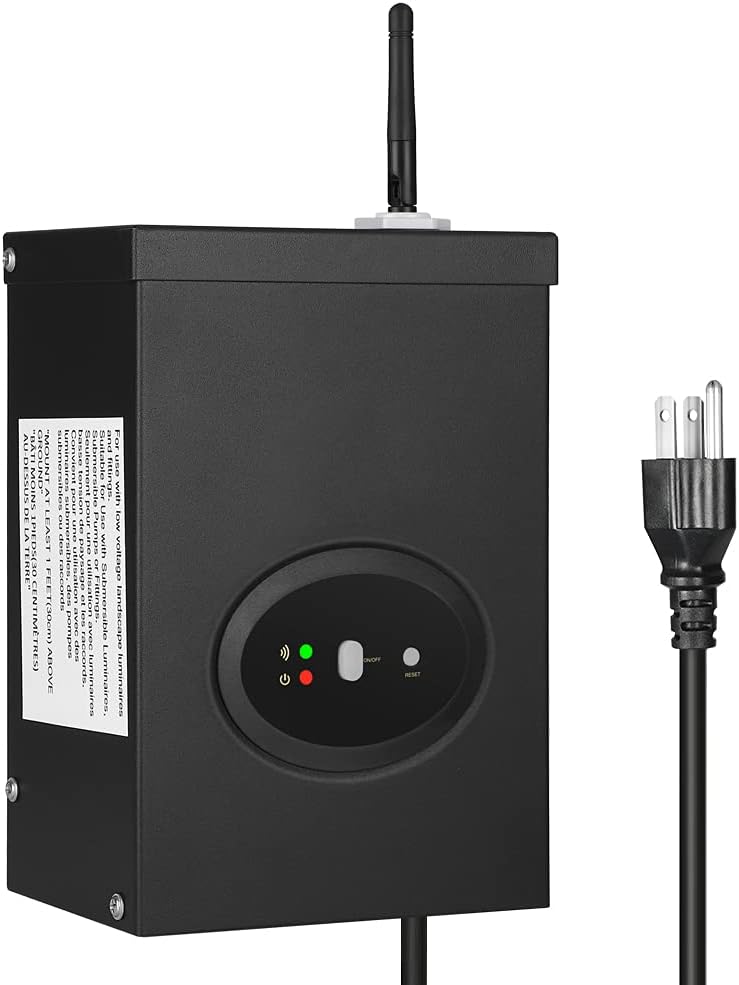DEWENWILS 300W Smart Wi-Fi Low Voltage Transformer, Schedule & Timer, Compatible with Alexa and Google Home, 120V AC to 12V/14V AC