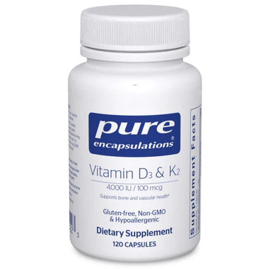 Pure Encapsulations Vitamin D3 & K2 120c - Kansas Nuitrition - HNZSDS