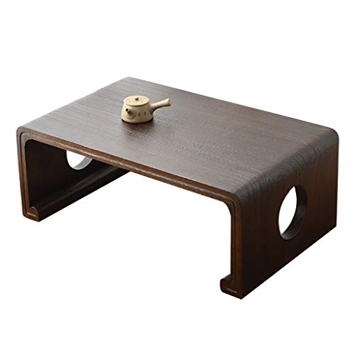 Wooden Coffee Table Low Table Simple Small Tea Table Laptop Table Mini Table Study Table Bedroom Breakfast Table (Color : Brown