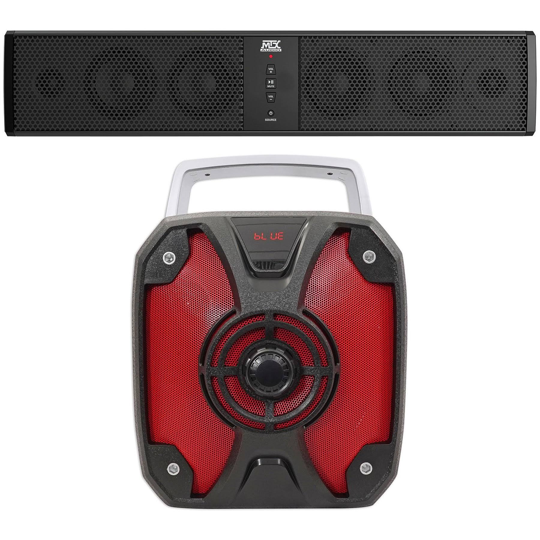 MTX Mud6sp Six-Speaker Soundbar System 4 Polaris/RZR/ATV/UTV/Jeep/Cart+Rockbox