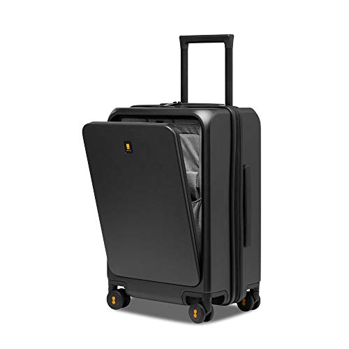LEVEL8 Road Runner Pro Carry-On Luggage, 20” Lightweight PC Hardside Suitcase with Wheels, Spinner Trolley for Luggage with Front Compartment