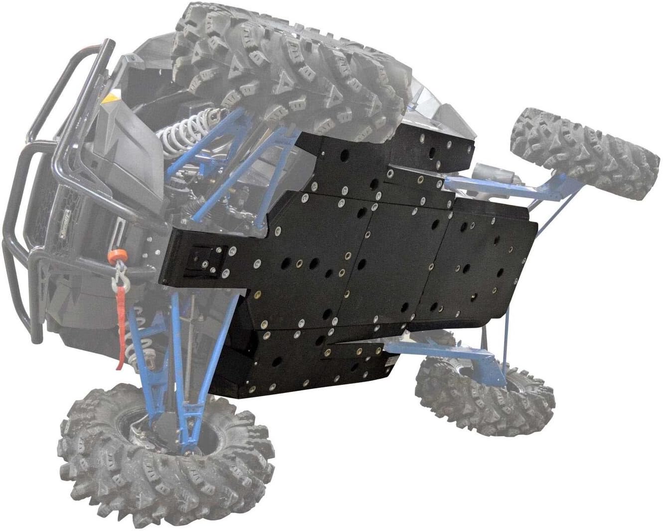 SuperATV Full Skid Plate for 2014-2015 Polaris RZR XP 1000 | Made In The USA l 1/2” Thick Proprietary ARMW Material | Full Front to Back Protection |