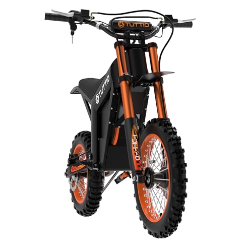 Tuttio Soleil 01 Electric Dirt Bike 2000W, 37MPH Speed, 14"/12" Fat Tires Electric Motorcycle, 48V 21AH Battery for 45 Mile Range