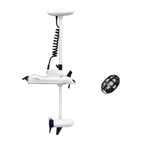 AQUOS Haswing 12V 55LBS 54" Shaft Bow Mount Electric Trolling Motor with 2.4G Remote Control, Variable Speed