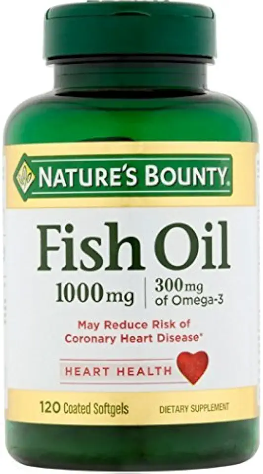 Nature's Bounty 300 mg Omega-3 Fish Oil 1000 mg Softgels 120 Coated Soft Gels (Pack of 2) - Kansas Nuitrition - HNZSDS