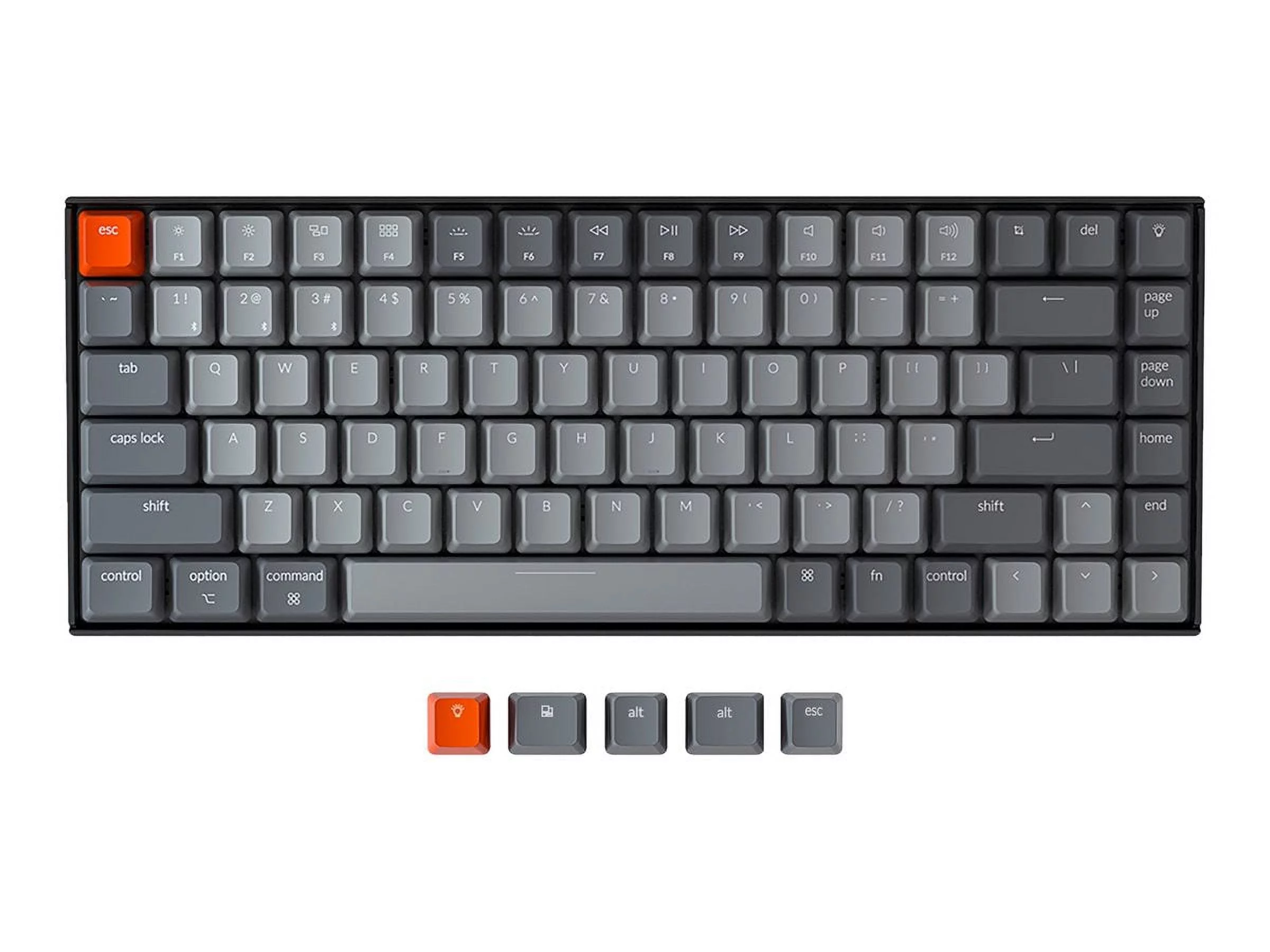 Keychron K2 - Version 2 - keyboard - backlit - wireless - USB, Bluetooth 5.1 - key switch: Gateron G Pro Brown