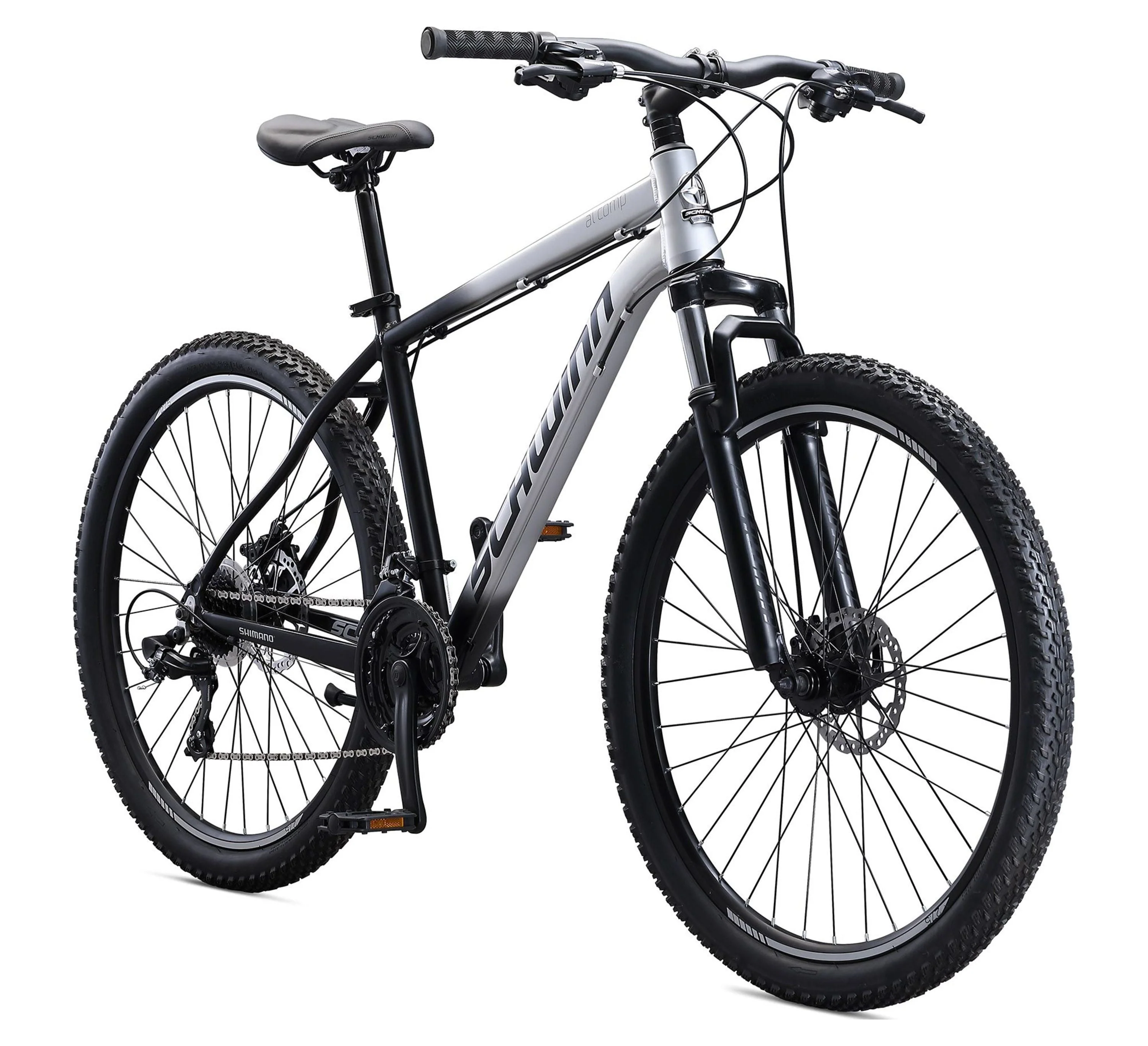 Schwinn AL Comp 27.5 inch Men's Mountain Bike, 21 Speed Adult Bicycle, Grey