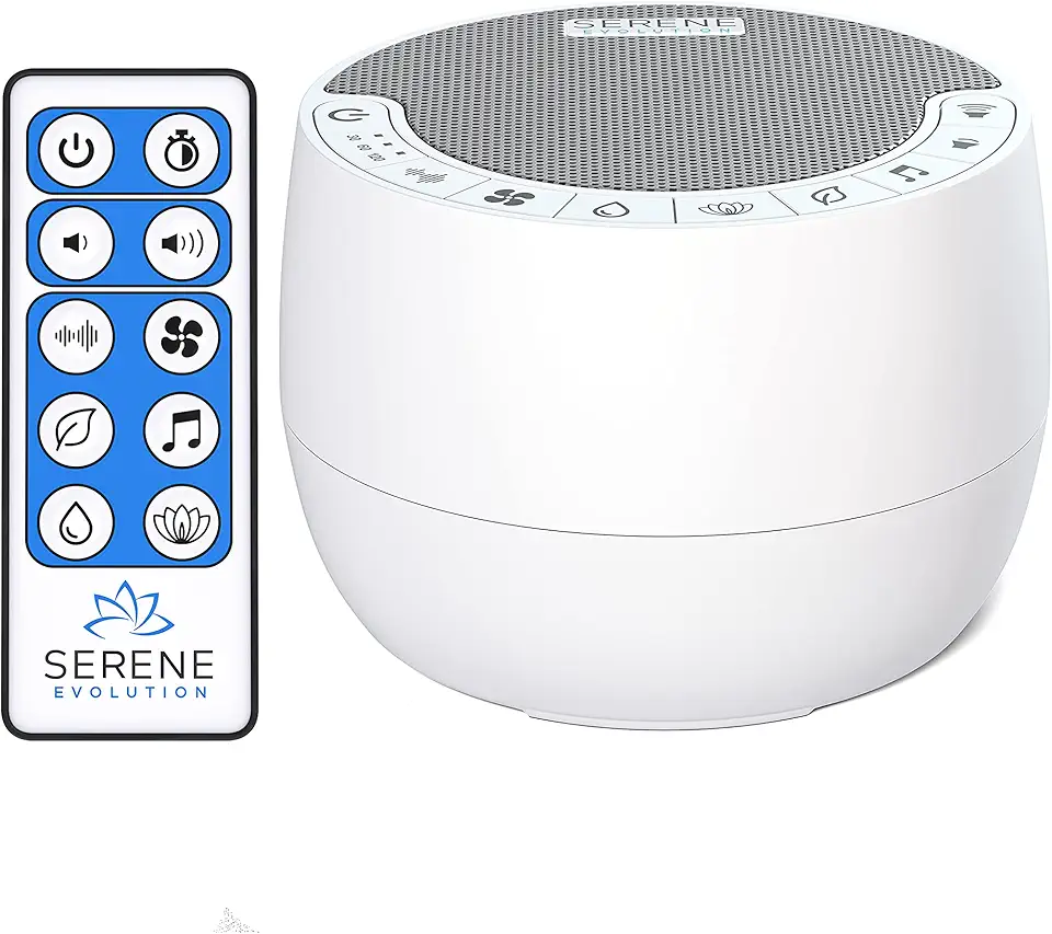Sponsored Ad - Serene Evolution White Noise Sound Machine with Remote Control - 70 Sound Options for Sleeping Adults and Babies
