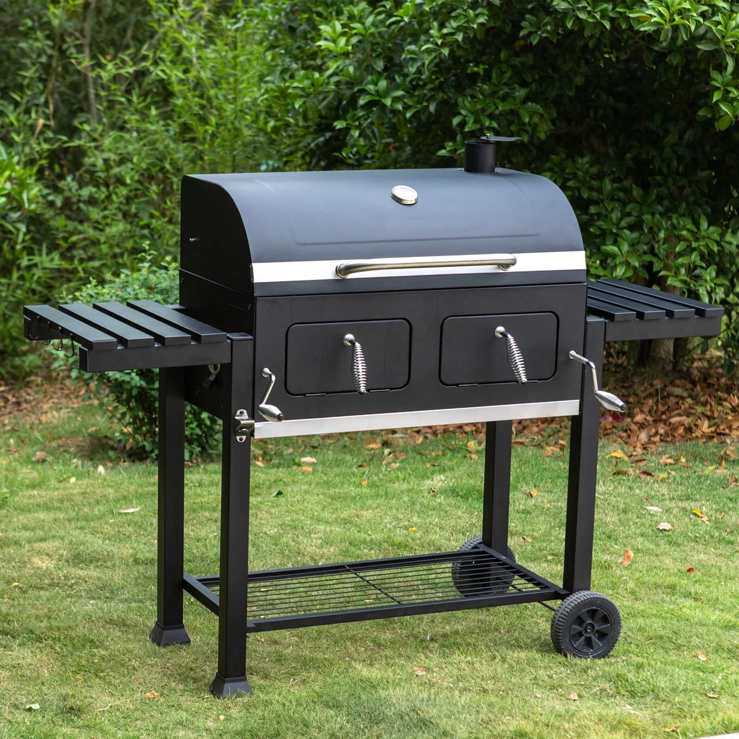 MF Studio 34'' Charcoal Grill Extra Large Portable BBQ  Grill, Black