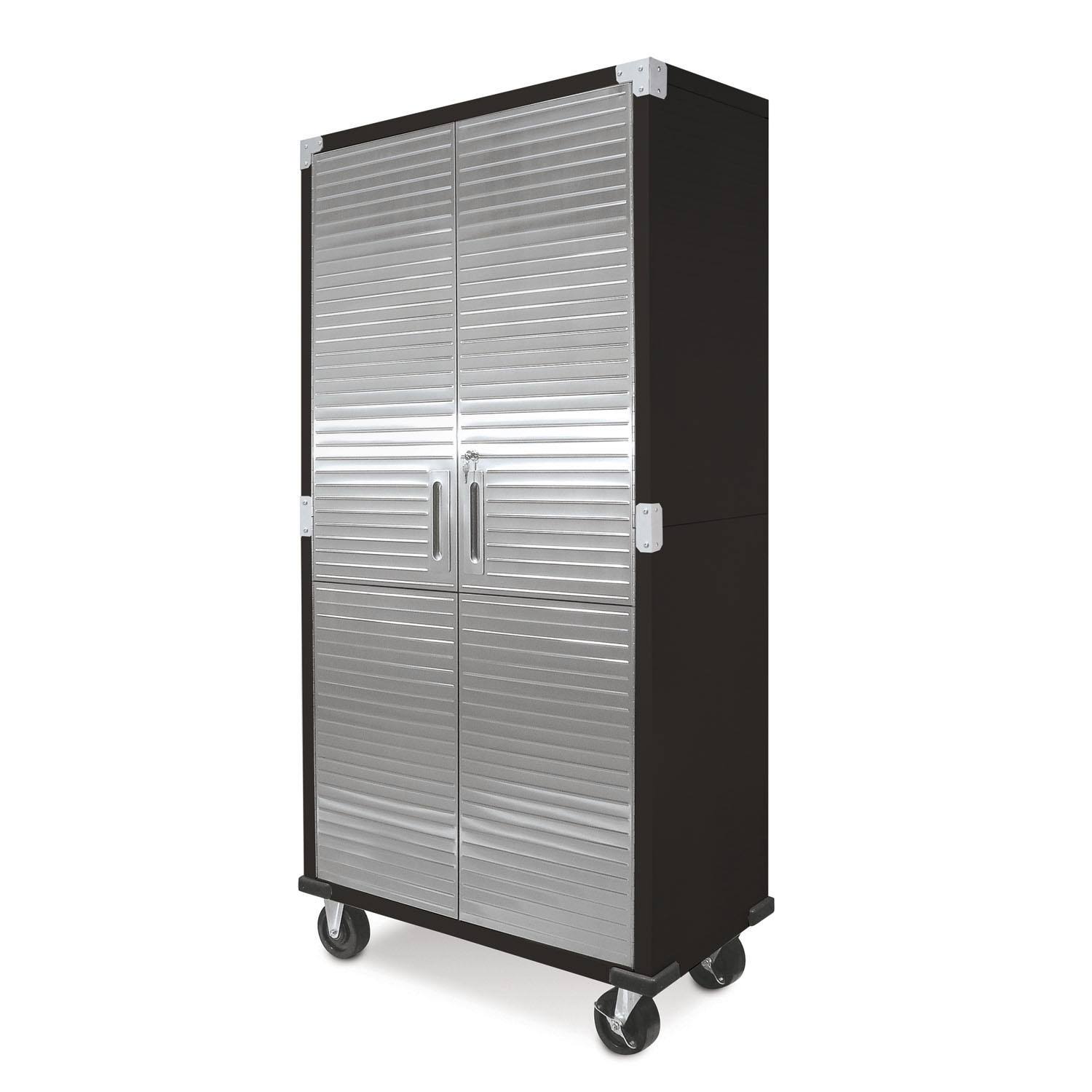 Seville Classics UltraHD Tall Storage Cabinet - Graphite