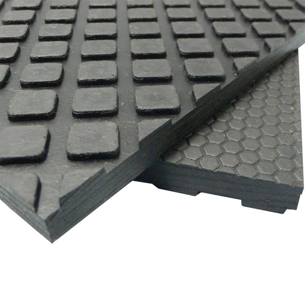 Rubber-Cal Maxx-Tuff 1/2 in. x 48 in. x 72 in. Black Heavy Duty Rubber Floor Protection Mat