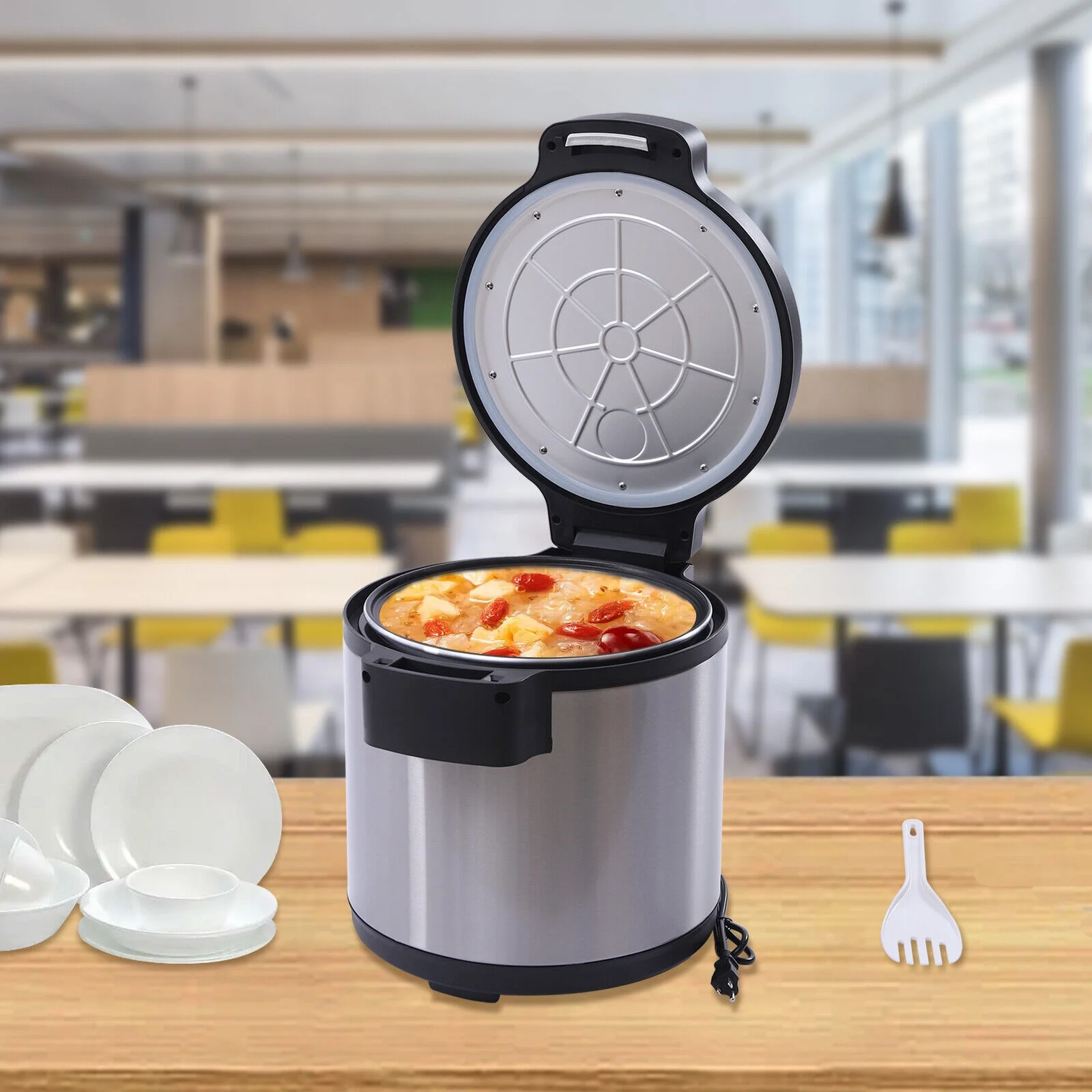 Miumaeov 19 Liter 20QT Electric Rice Warmer Commercial Household Non-stick Inner Pot