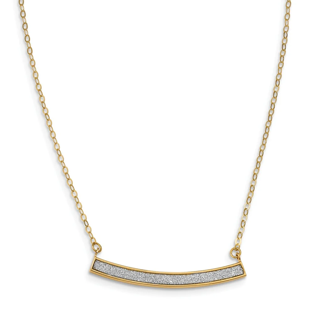 Leslie's Real 14kt Yellow Gold Polished Glimmer Infused With 1 in ext. Necklace; for Adults and Teens; for Women and Men