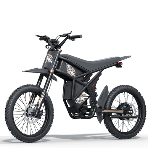 Riding'times Upgraded GT73/GT73PRO Electric Dirt Bike for Adults 2400W/3000W, Max 37/50 MPH & 85 Mile Long Range Ebike with 25" Motorcycle Tires