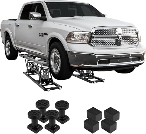 VEVOR Portable Car Lift - 7,000 LBS Capacity, 26.8" Max. Height, Heavy-Duty Carbon Steel Truck Lift with 120V Power Unit
