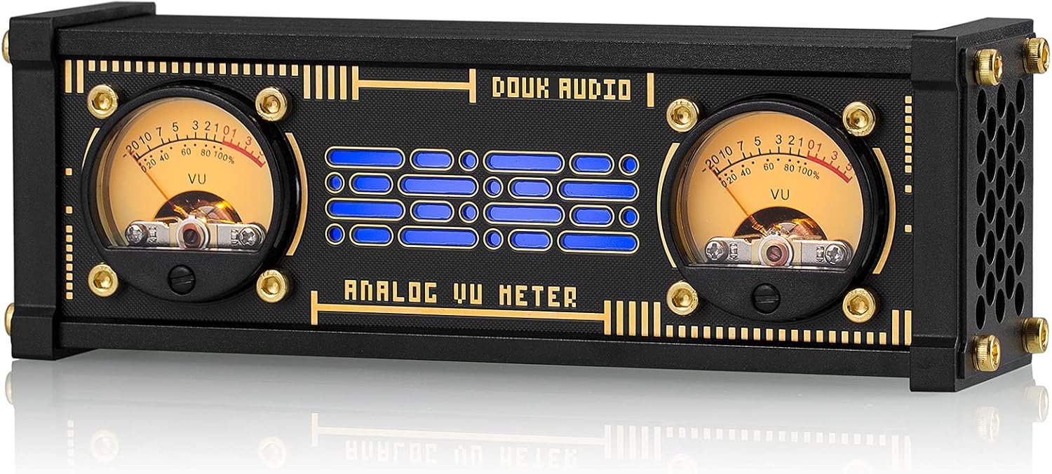 Retro Dual Analog VU Meter RGB Sound Level Indicator DB Panel Display