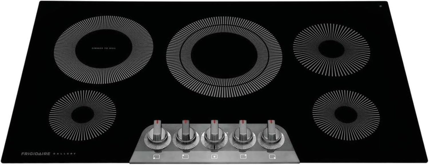 Frigidaire GCCE3670A Gallery 36 Inch Wide 5 Burner Electric Cooktop with EvenTemp™ Technology - Black Stainless Steel