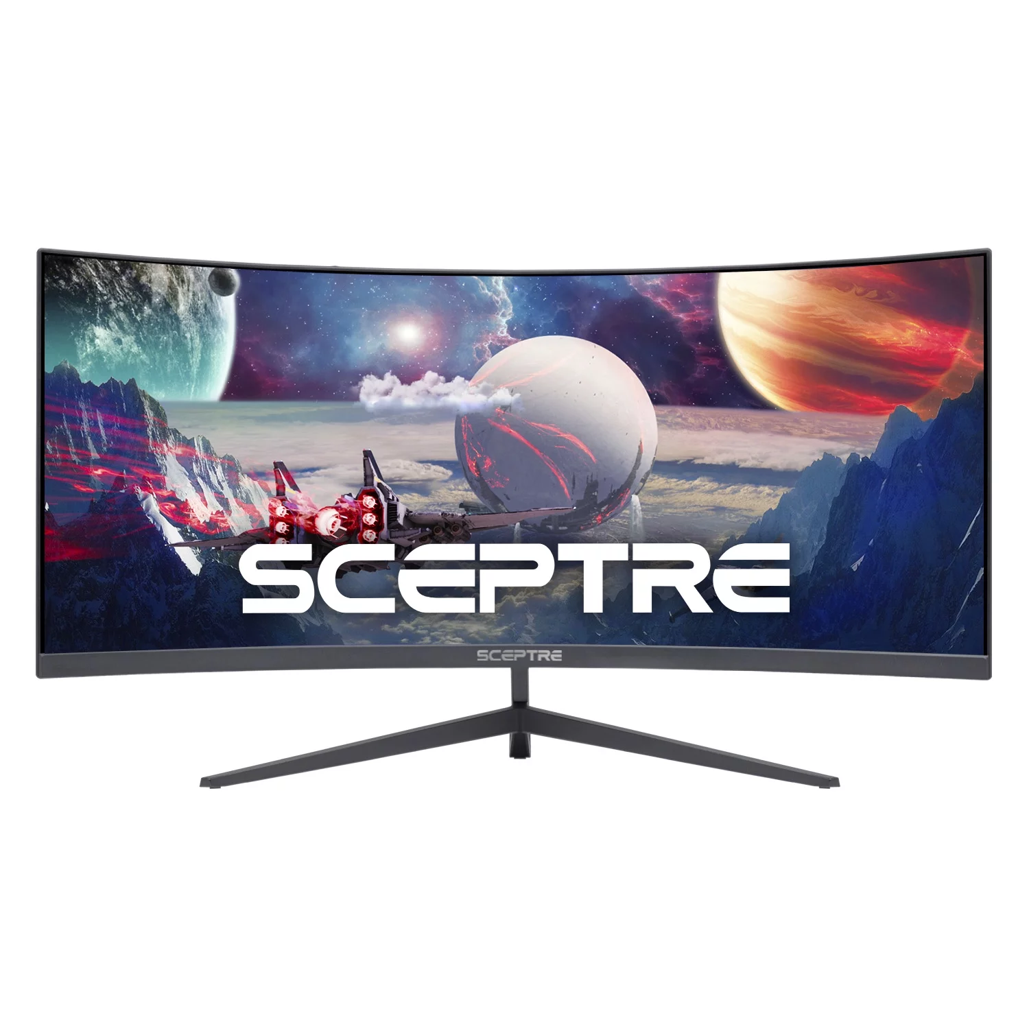 Sceptre C305B-200UN - LED monitor - curved - 30" - 2560 x 1080 UWFHD @ 200 Hz - VA - 270 cd/m - 3000:1 - 5 ms - 3xHDMI, DisplayPort - speakers - black