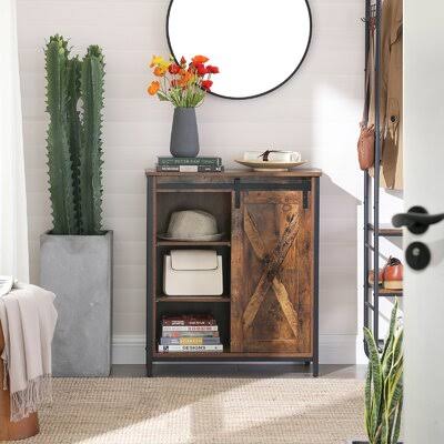 Friese Steel 1 Door Accent Cabinet Millwood Pines
