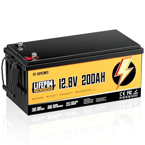 12V 200Ah LiFePO4 Battery, Built-in 200A BMS, 15000 Deep Cycles, 2560Wh,Low Temp Protection Lithium Iron Phosphate Battery for Home Energy, RV