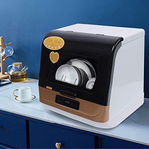Countertop Dishwasher Portable Compact Dishwasher W/ 4 Washing Programs, Energy Save with Low Water Consumption, No Installation for Small Apartments